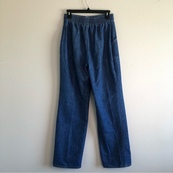 Sears Roebuck & Co Jeans the Fit Size 14 Approx Modern 4-6 Pants Elastic Ruched - Picture 5 of 7
